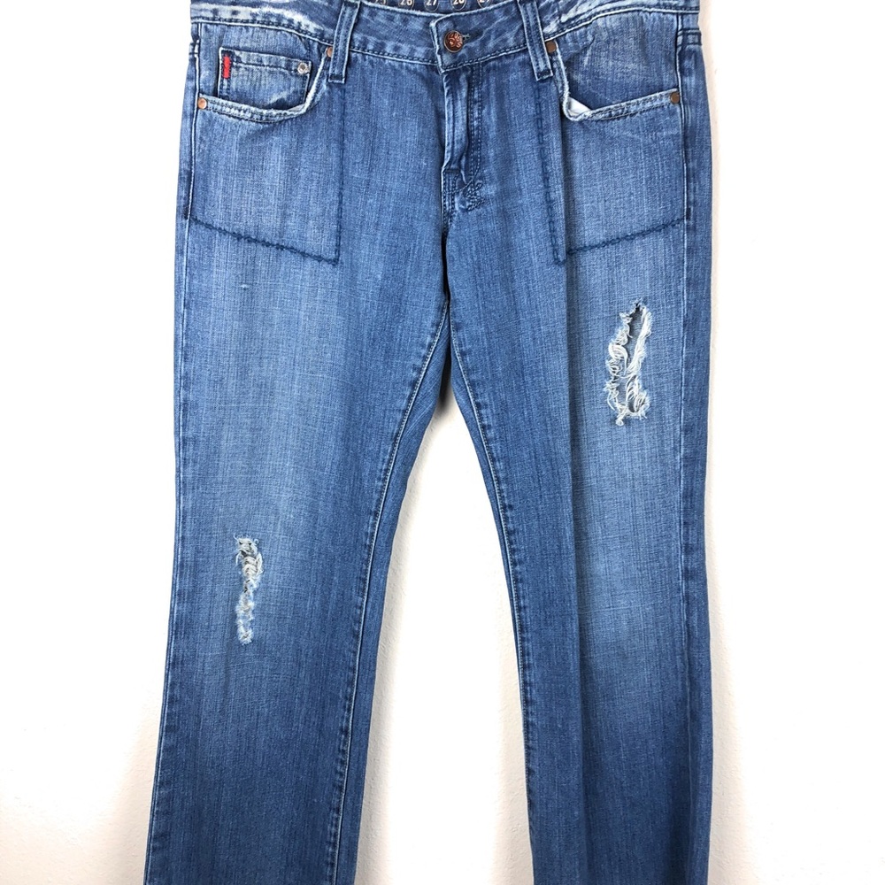 Vigoss Distressed Chic & Moda Blue Denim Jeans 31